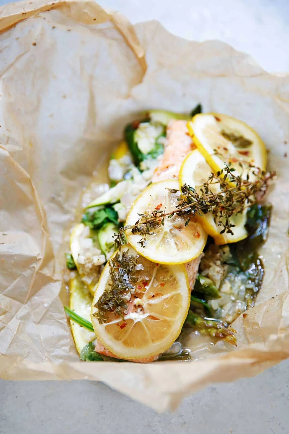 Salmon and Veggies En Papillote