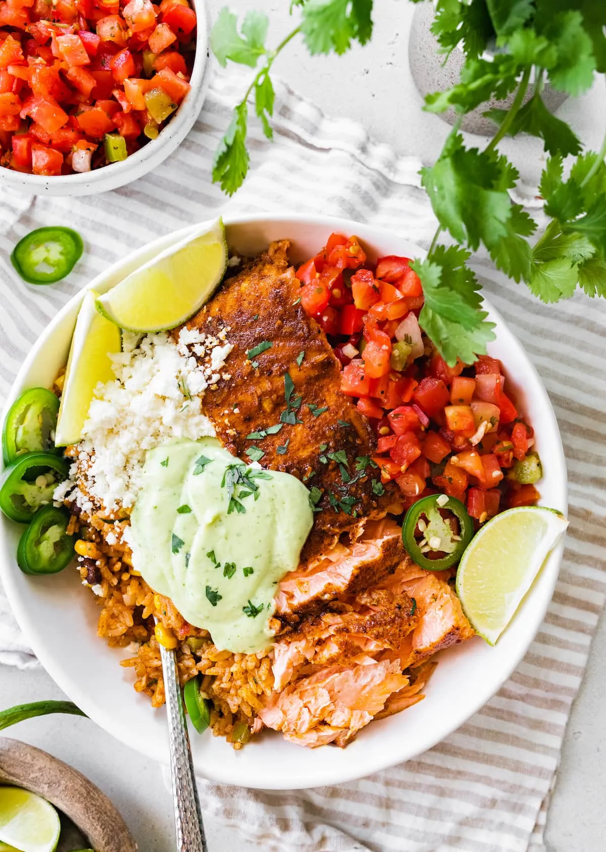 Salmon Burrito Bowl