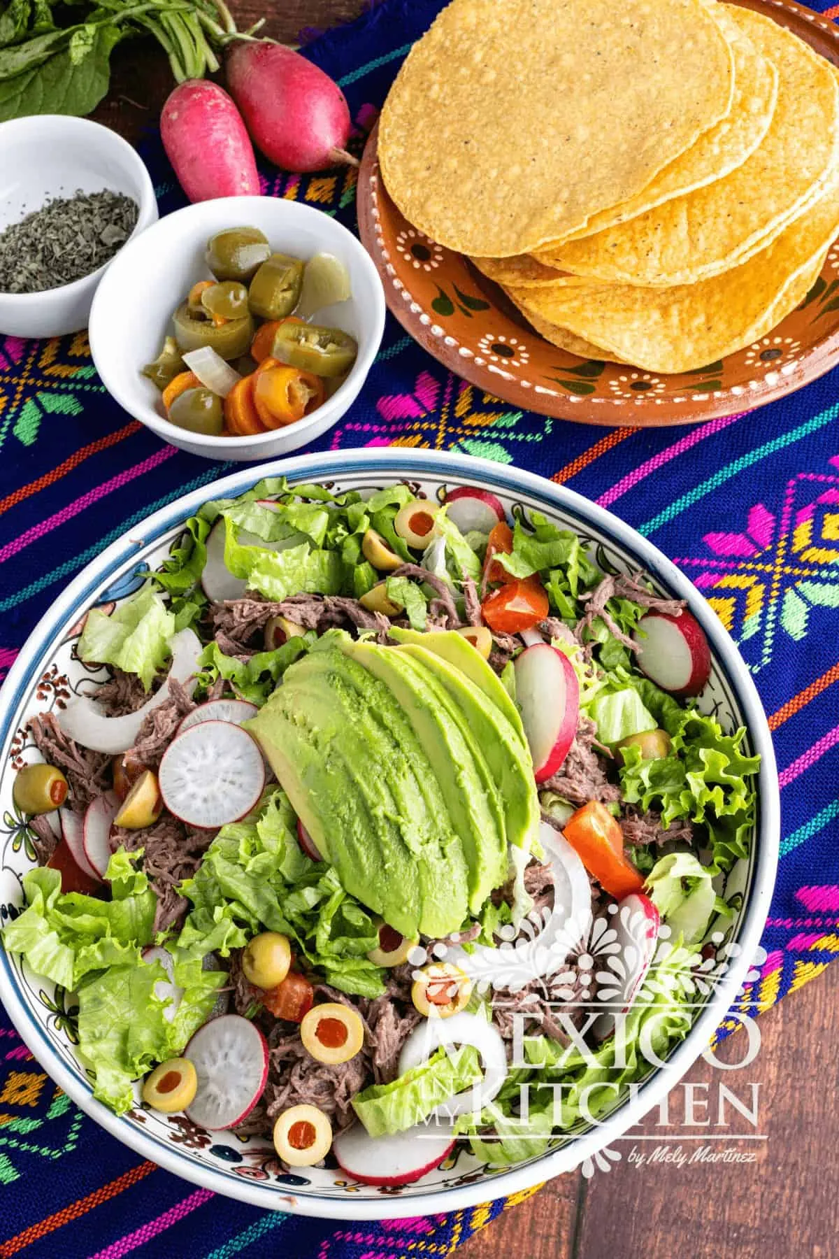 Salpicon de Res, Shredded Beef Mexican Salad