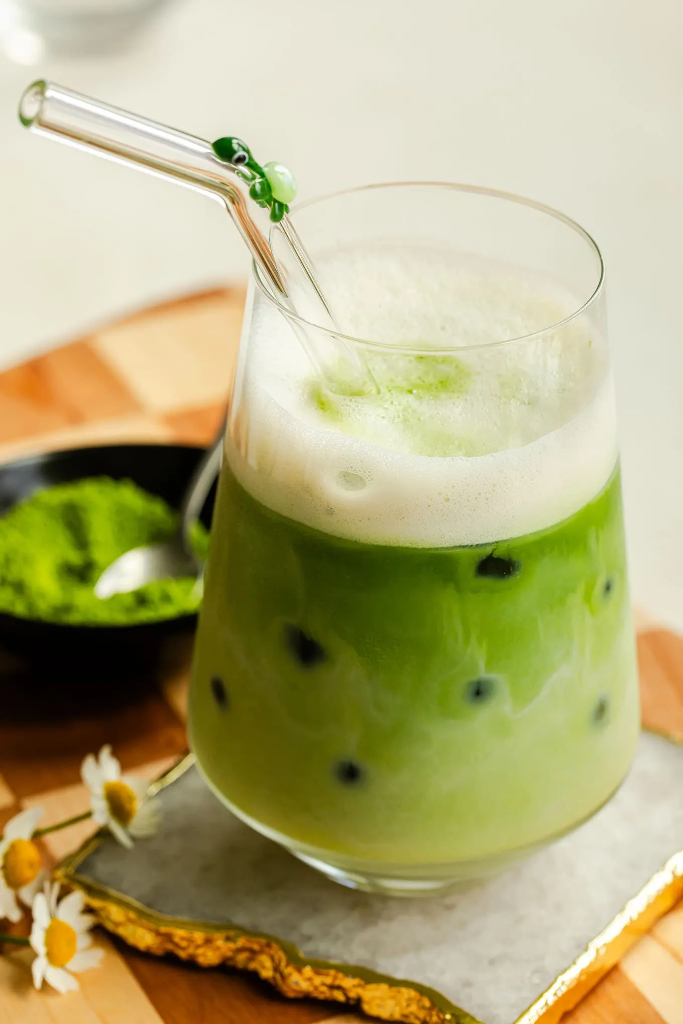 3-Ingredient Iced Matcha Latte