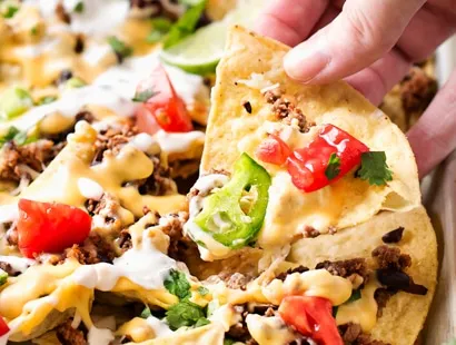 Sheet Pan Beef and Black Bean Nachos