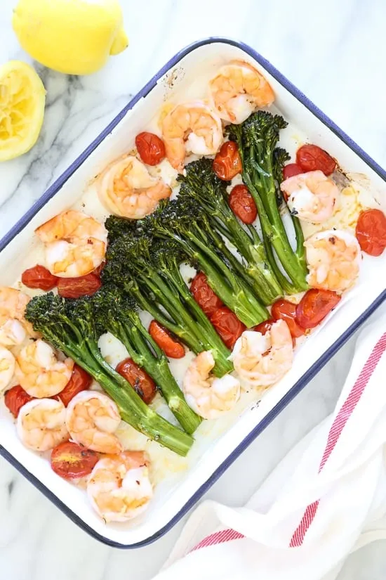 Sheet Pan Shrimp with Broccolini and Tomatoes