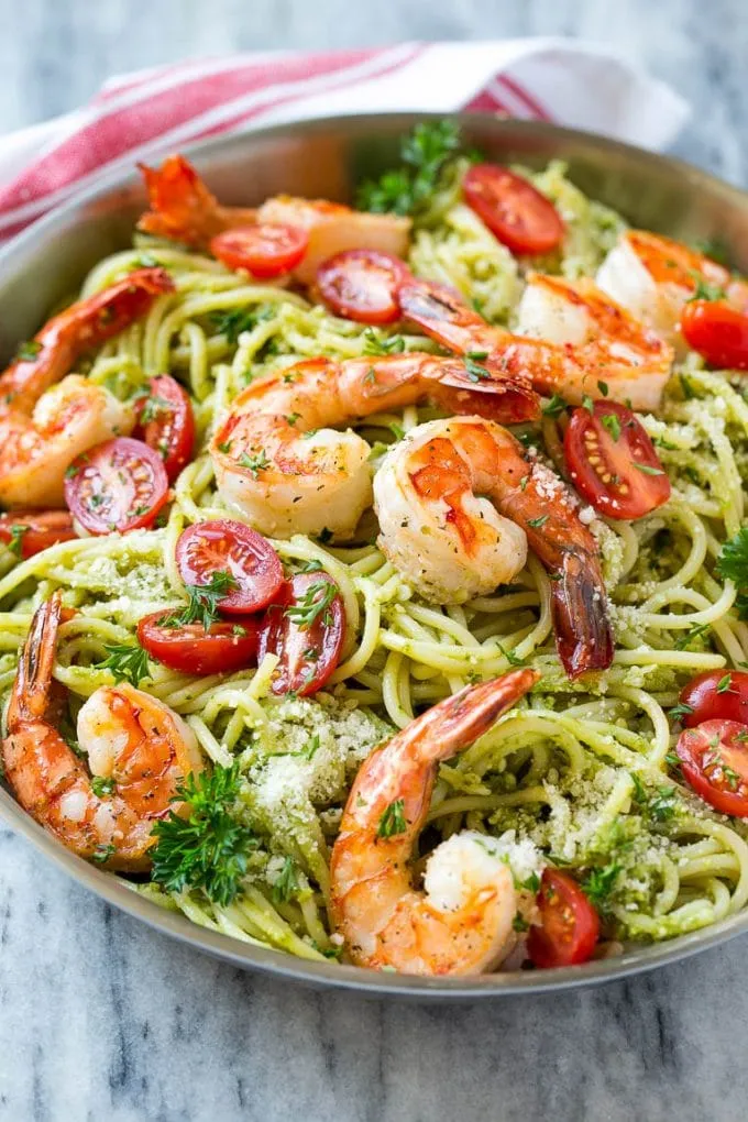 Shrimp Pesto Pasta