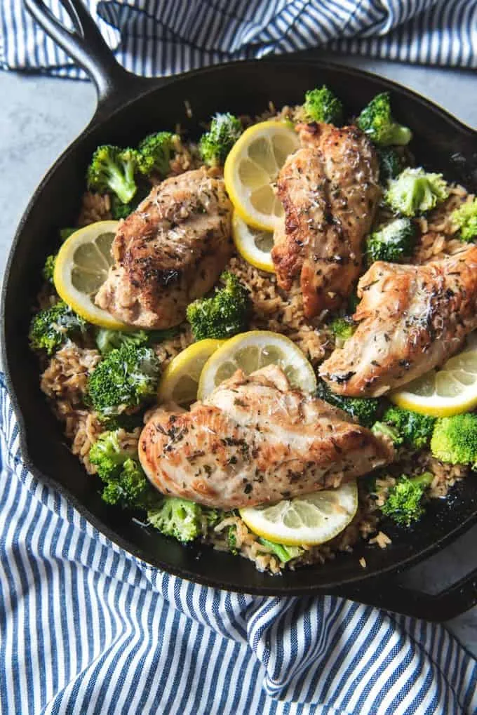 Skillet Lemon Chicken & Rice