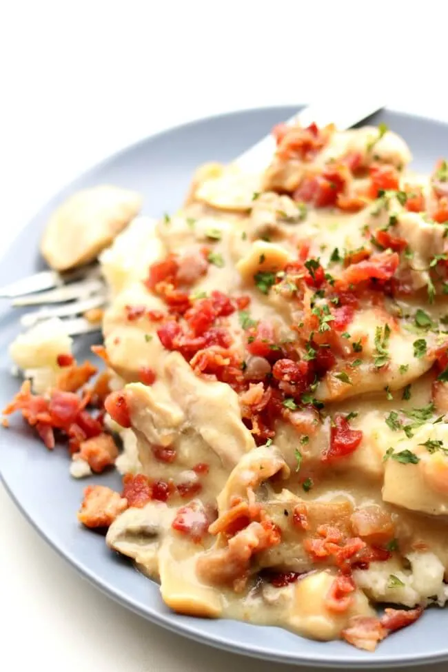 Slow Cooker Bacon Honey Mustard Chicken