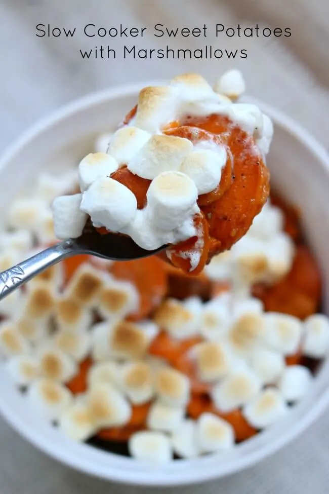 Slow Cooker Marshmallow Sweet Potatoes