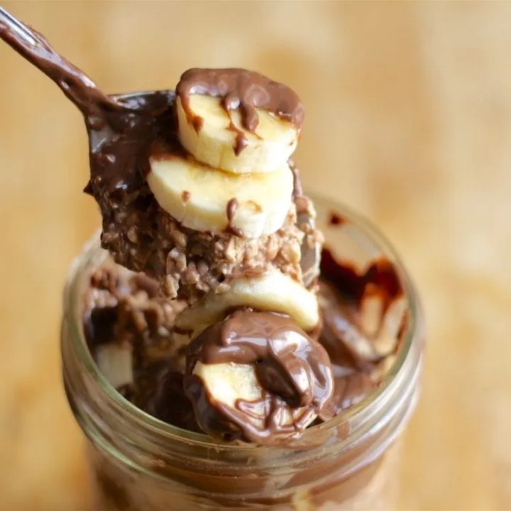Banana-Nutella Overnight Oats