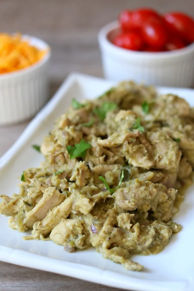 Slow Cooker Tomatillo Chicken Filling
