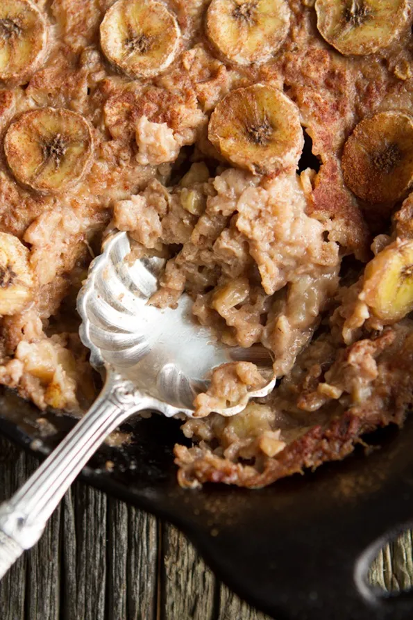 Bananas Foster Baked Oatmeal