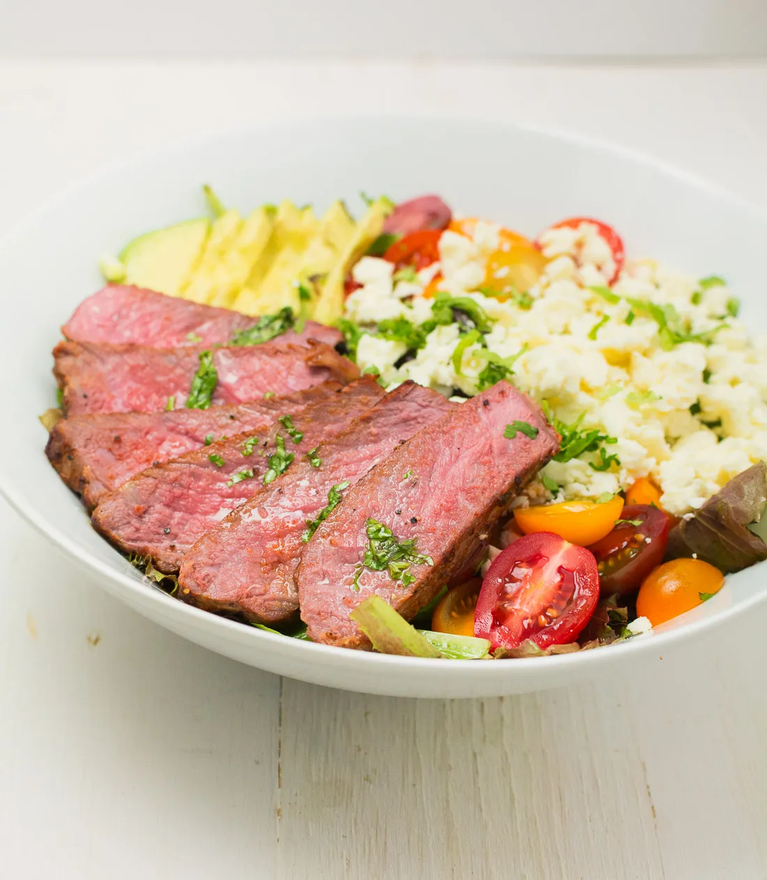 steak salad with cilantro lime vinaigrette