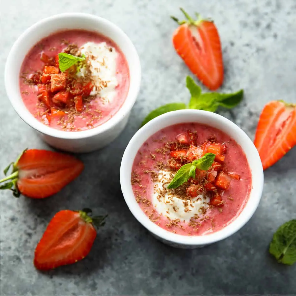 Strawberry Soup Recipe | Chilled Strawberry Soup