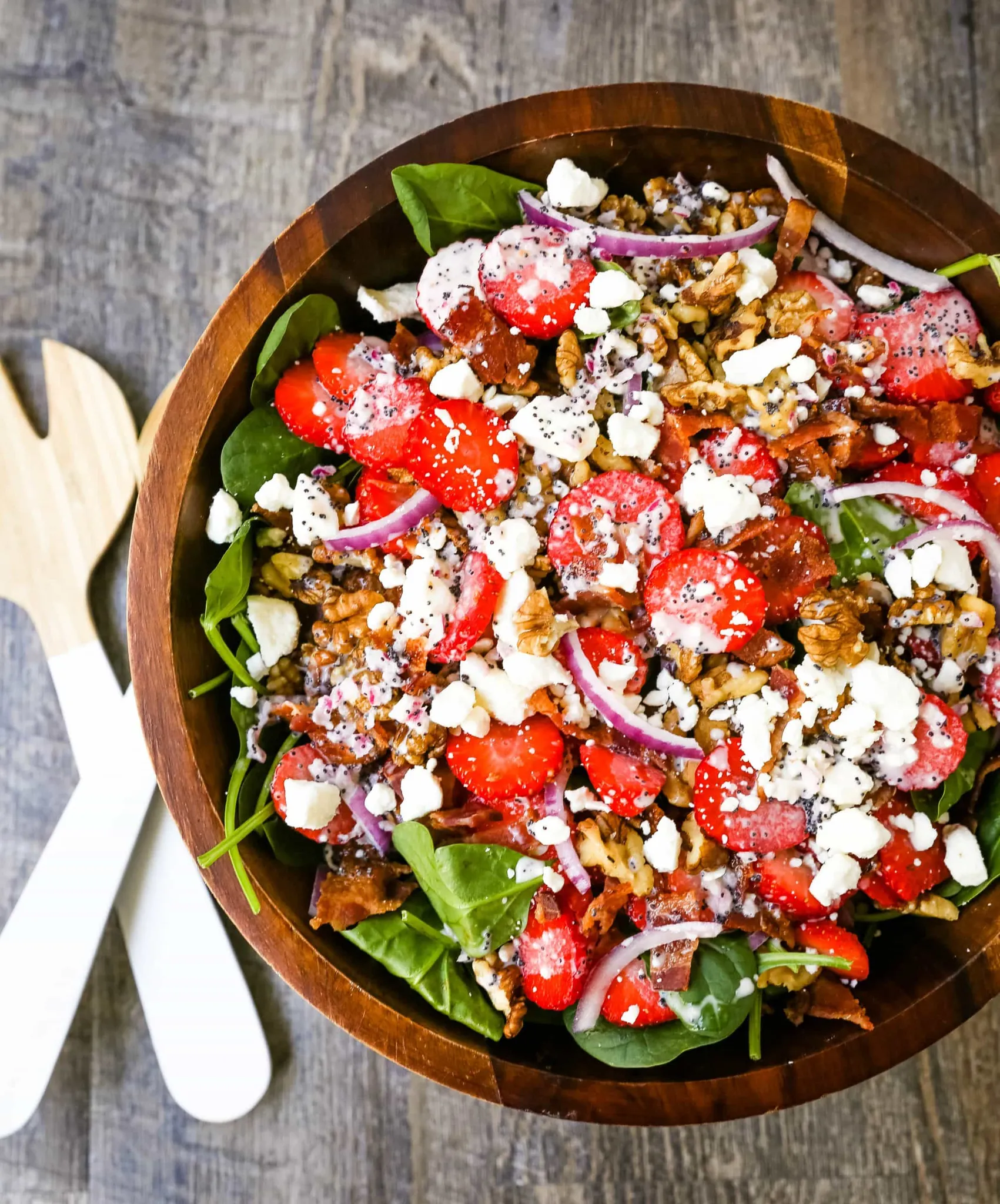 Strawberry Spinach Salad with Poppyseed Dressing
