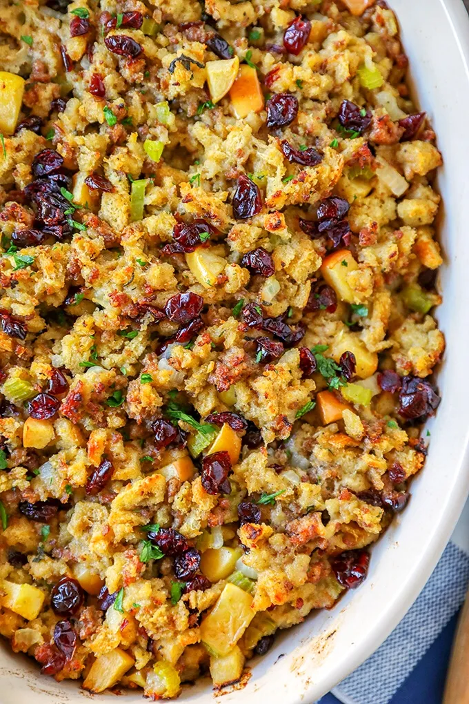 Stuffing Recipe Easy - Cranberry Sausage Apple Stuffing