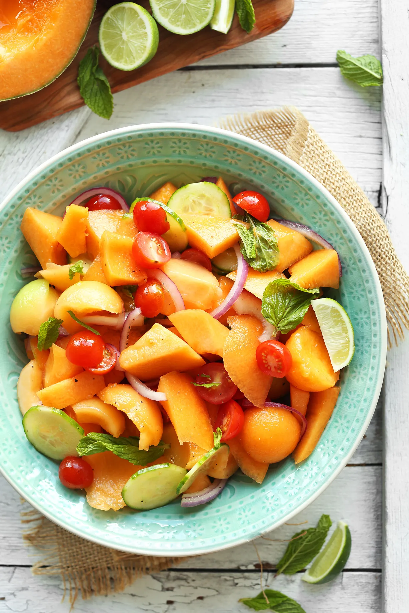 Summer Tomato & Cantaloupe Salad