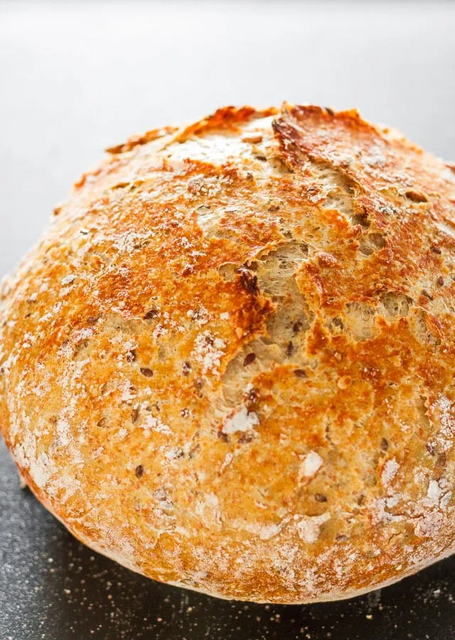 Sunflower and Flax Seeds Whole Wheat Cast Iron Bread