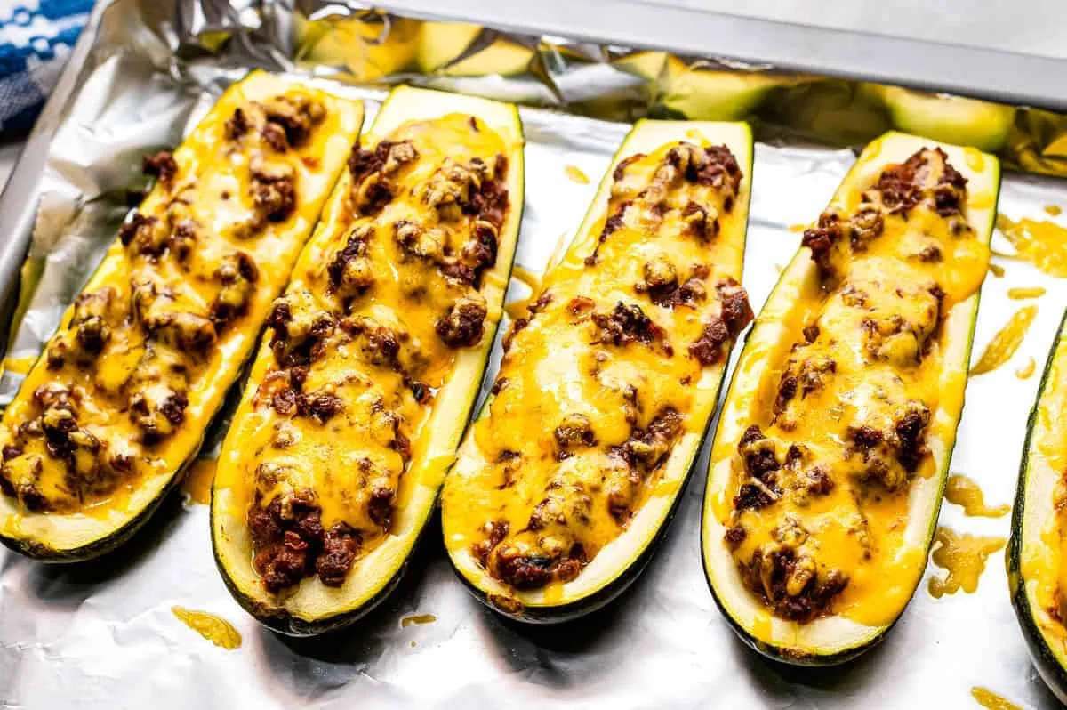 Taco Stuffed Zucchini Boats