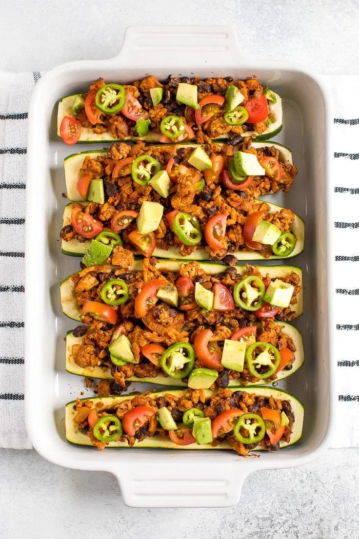 Taco Zucchini Boats