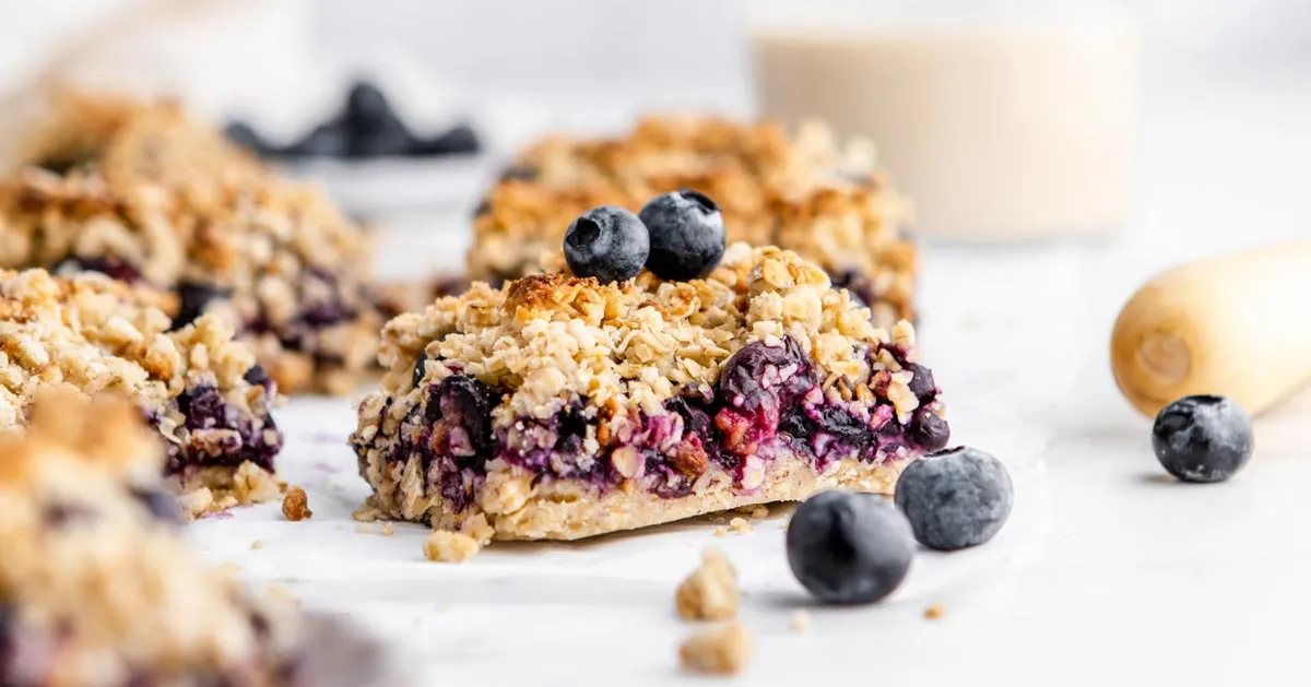 Vegan Blueberry Crumble Bars