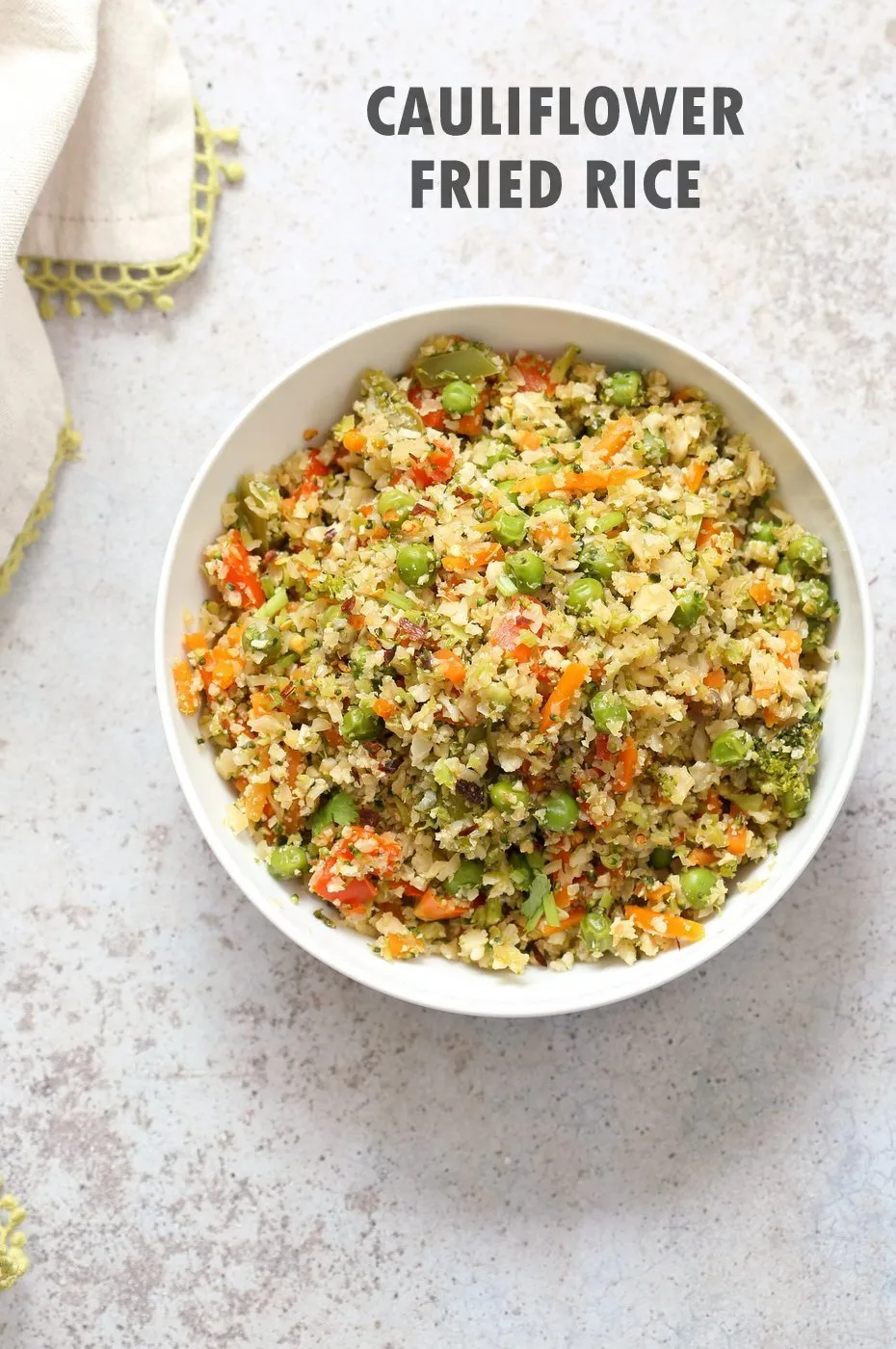 Vegan Cauliflower Fried Rice - 1 Pot
