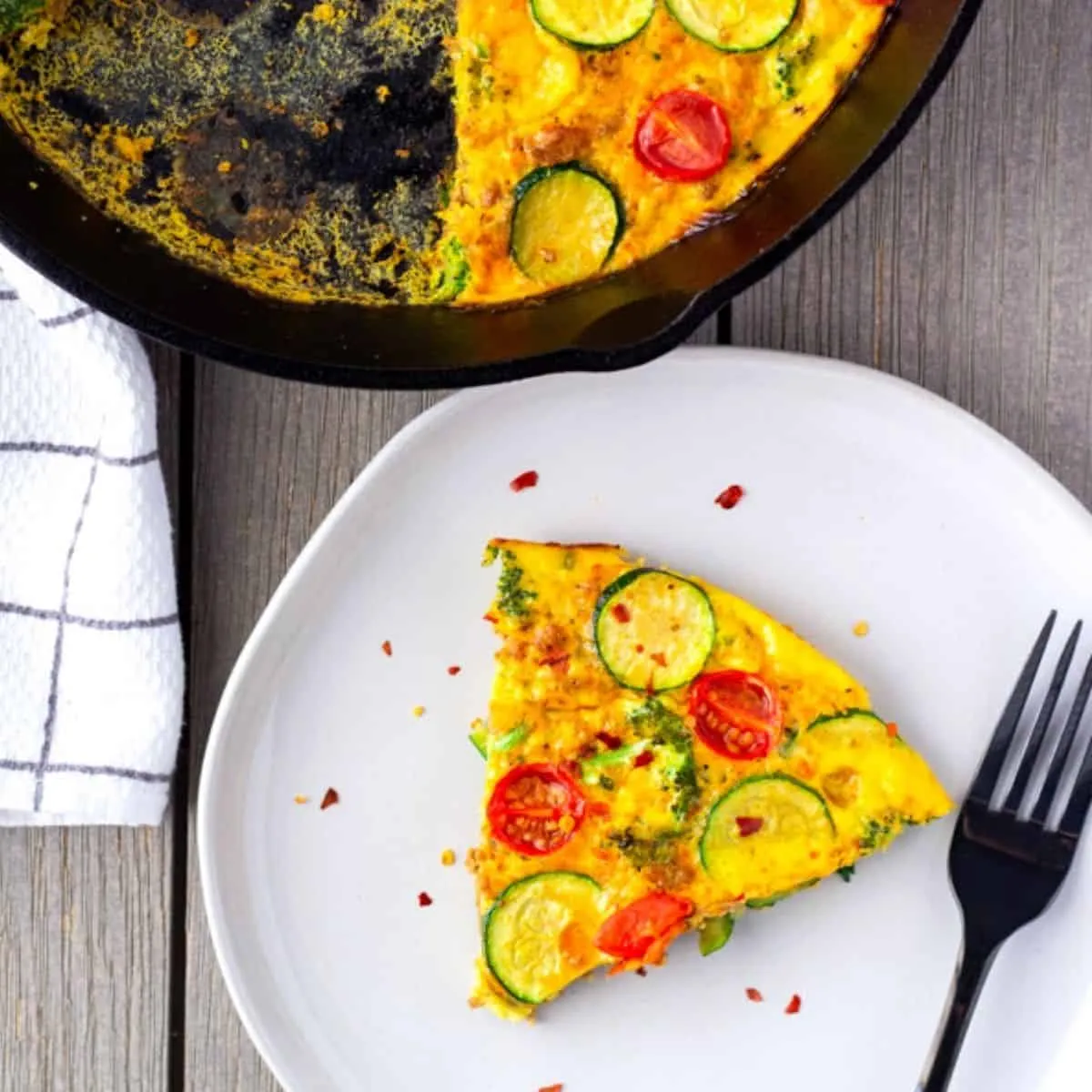 Veggie and Ground Turkey Frittata