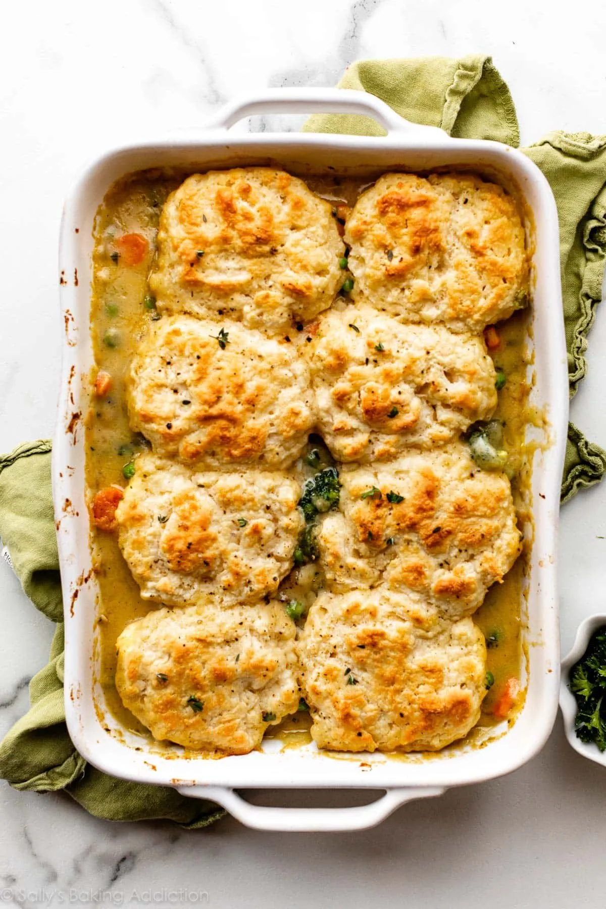 Biscuit Vegetable Pot Pie Casserole