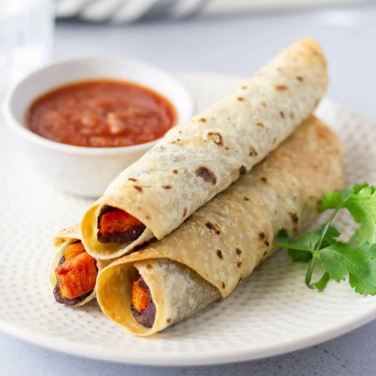 Black Bean and Sweet Potato Flautas