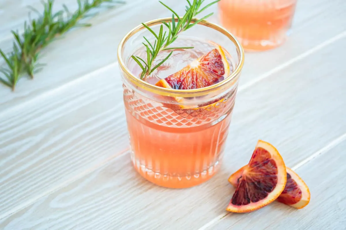Blood Orange Cocktail with Vodka and Rosemary