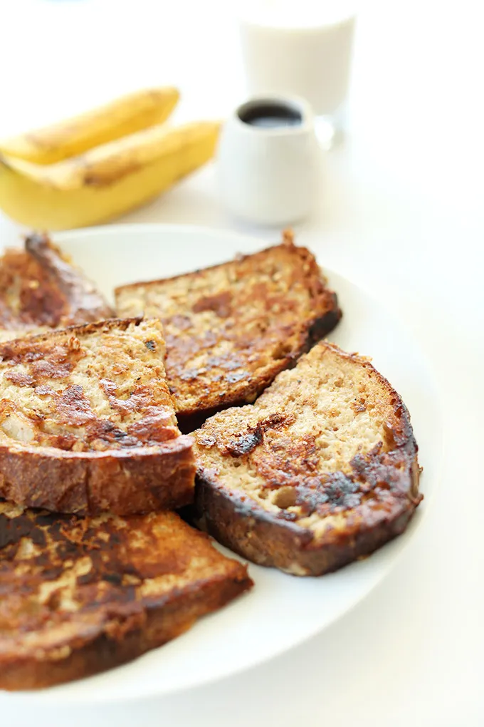 5 Ingredient Vegan Banana French Toast