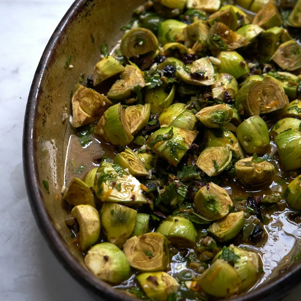 Braised Artichokes with Orange