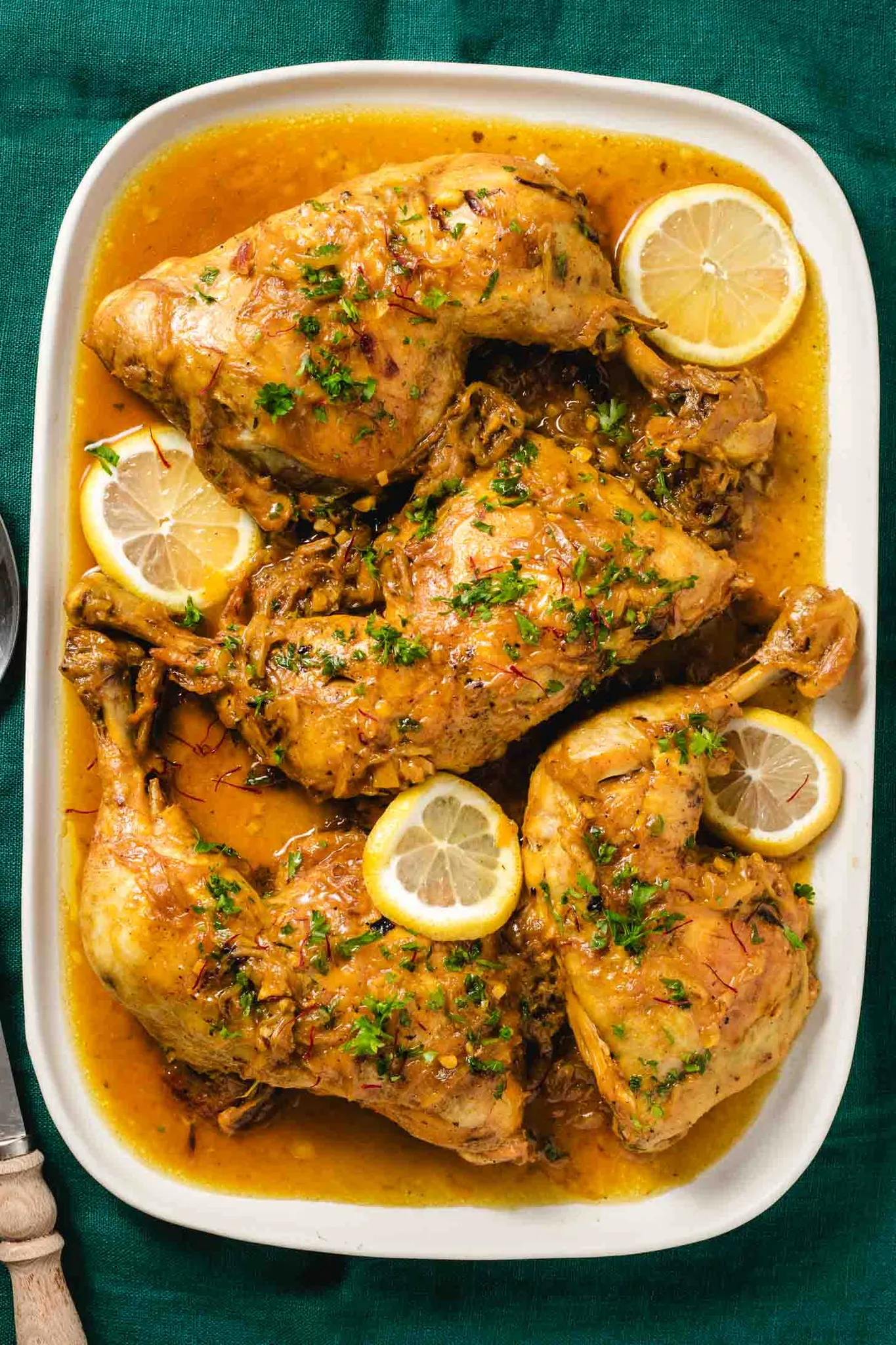 Braised Saffron Chicken Legs