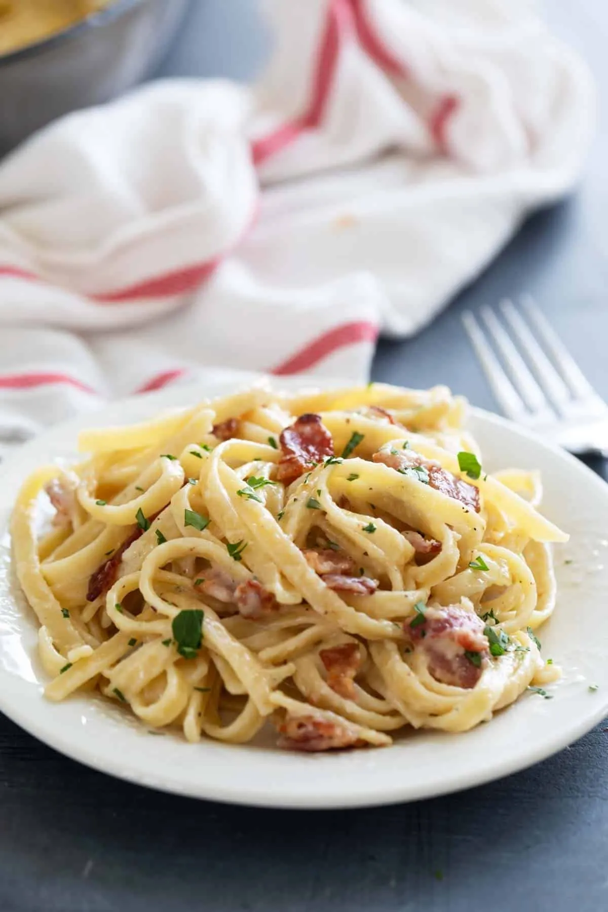 Brie Pasta with Bacon