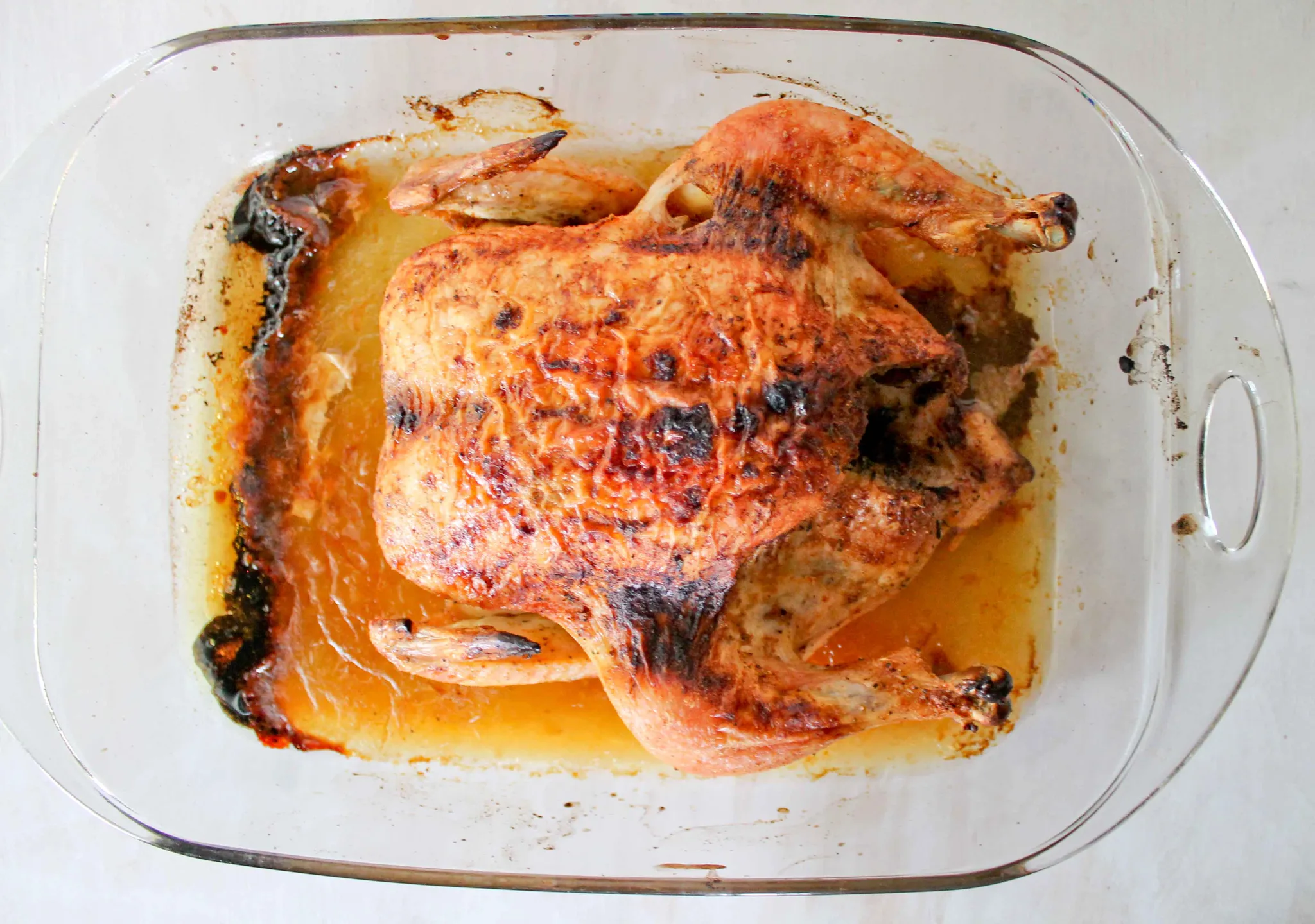 Brined Whole Chicken + Garlic Bora